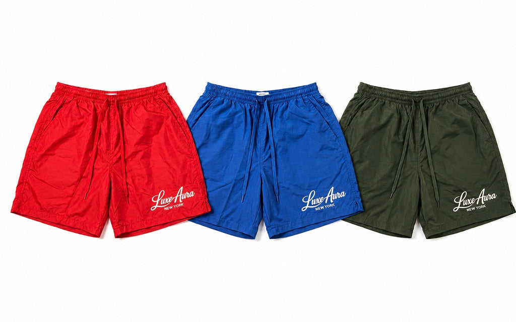 Blue Nylon Aura Shorts