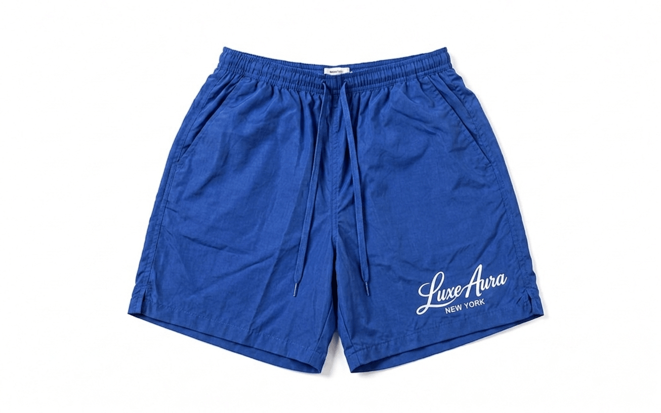 Blue Nylon Aura Shorts