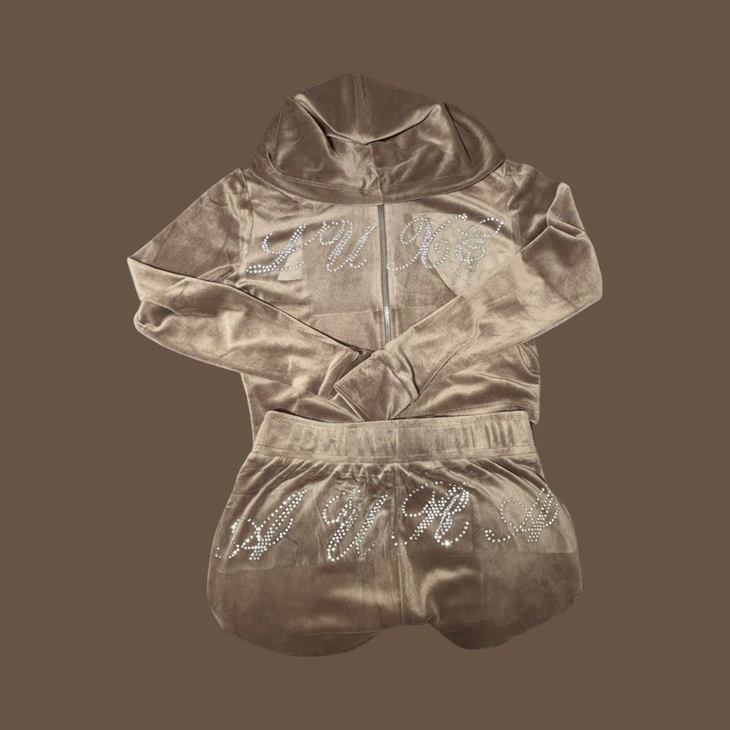 Brown Velour Woman’s Sweatsuit (Not Shorts)