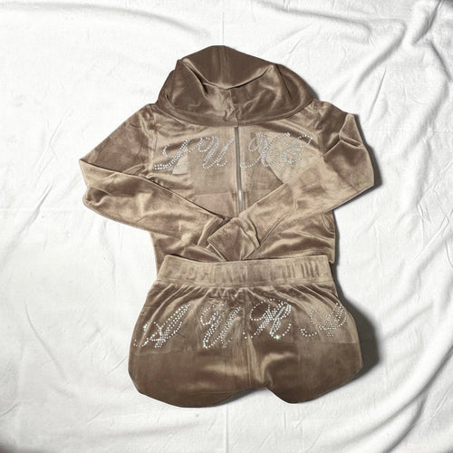 Brown Velour Woman’s Sweatsuit (Not Shorts)