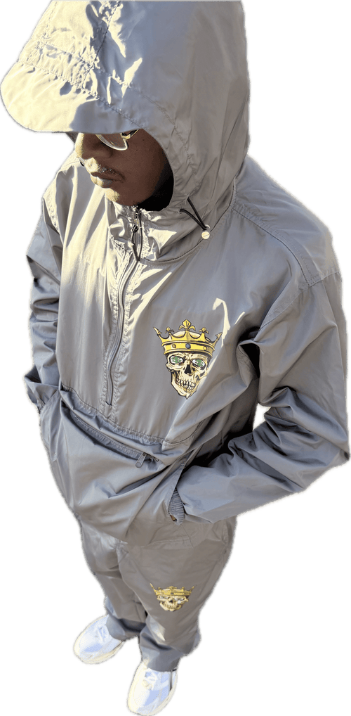 Grey Windbreaker Set