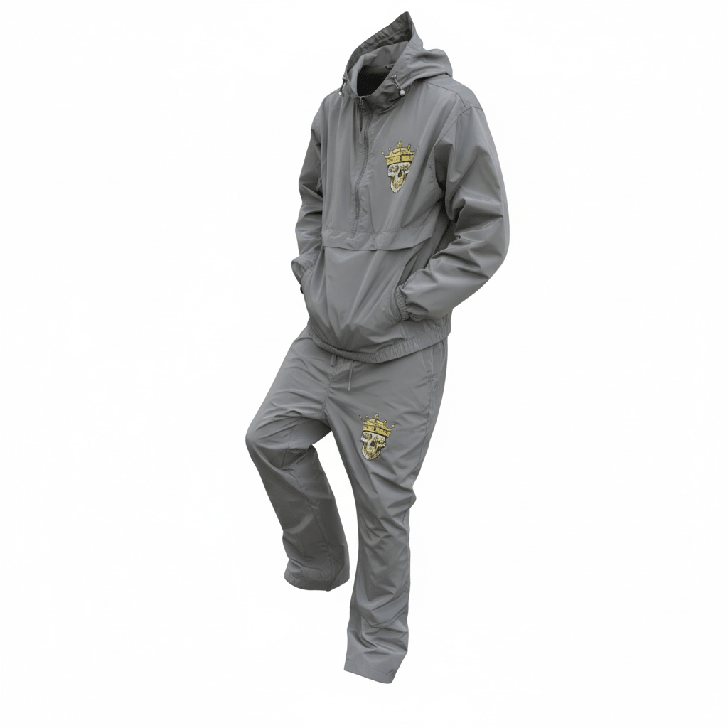 Grey Windbreaker Set